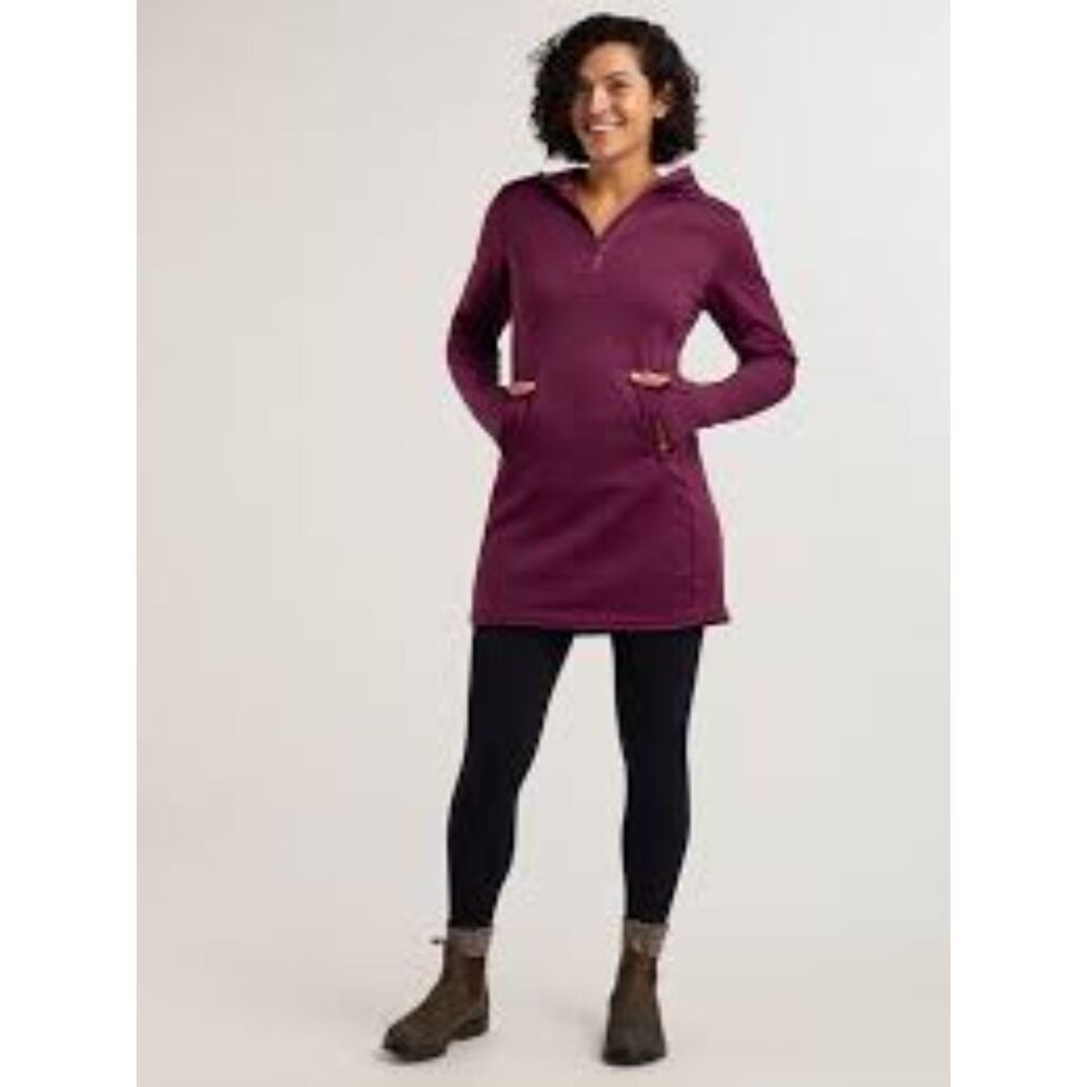 Title Nine Rainier Long Sleeve Thermal Dress Purple Size Small